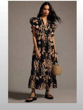 Maeve Anthropologie Cassandra Maxi Dress Size M